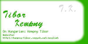 tibor kempny business card